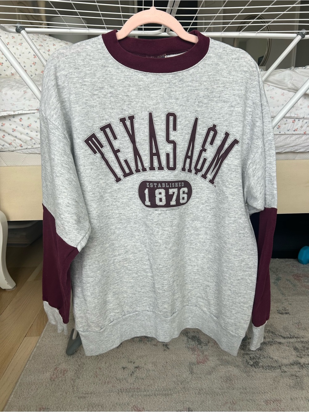 Vintage aTm sweatshirt, Maroon & Gray size L